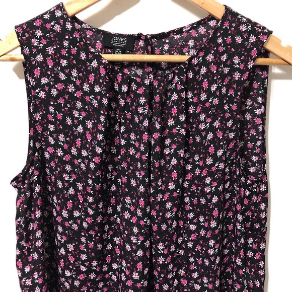 JONES NEW YORK Floral Sleeveless Blouse - Picture 4 of 14
